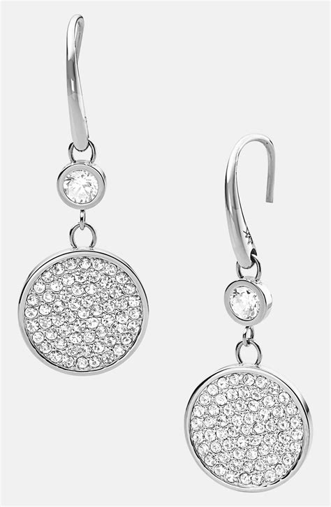 michael kors clip on earrings|michael kors silver drop earrings.